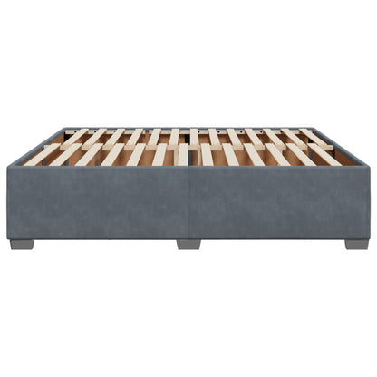 Bedframe fluweel donkergrijs 200x200 cm