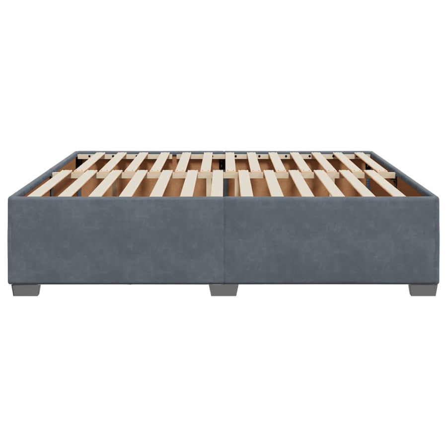 Bedframe fluweel donkergrijs 200x200 cm