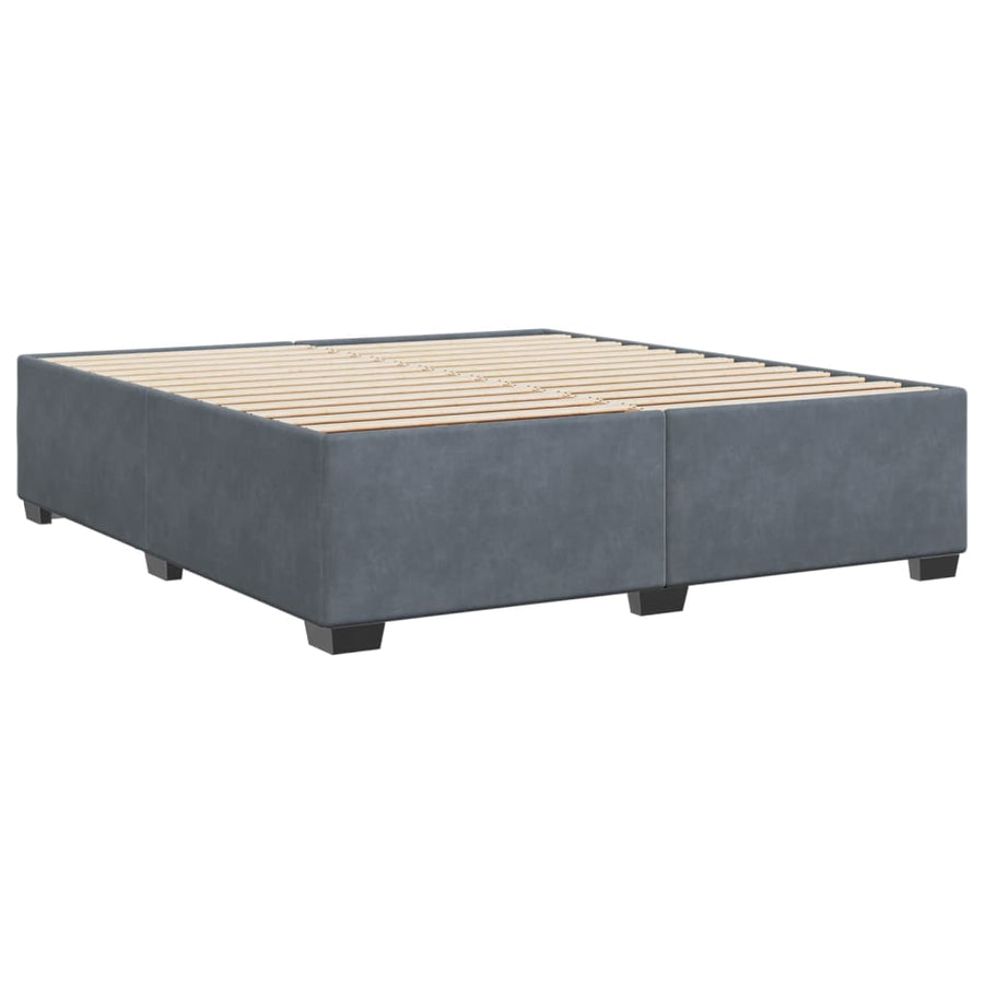 Bedframe fluweel donkergrijs 200x200 cm
