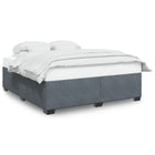 Bedframe 200x200 cm fluweel donkergrijs