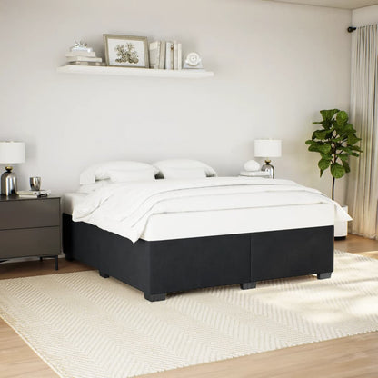 Bedframe fluweel zwart 200x200 cm