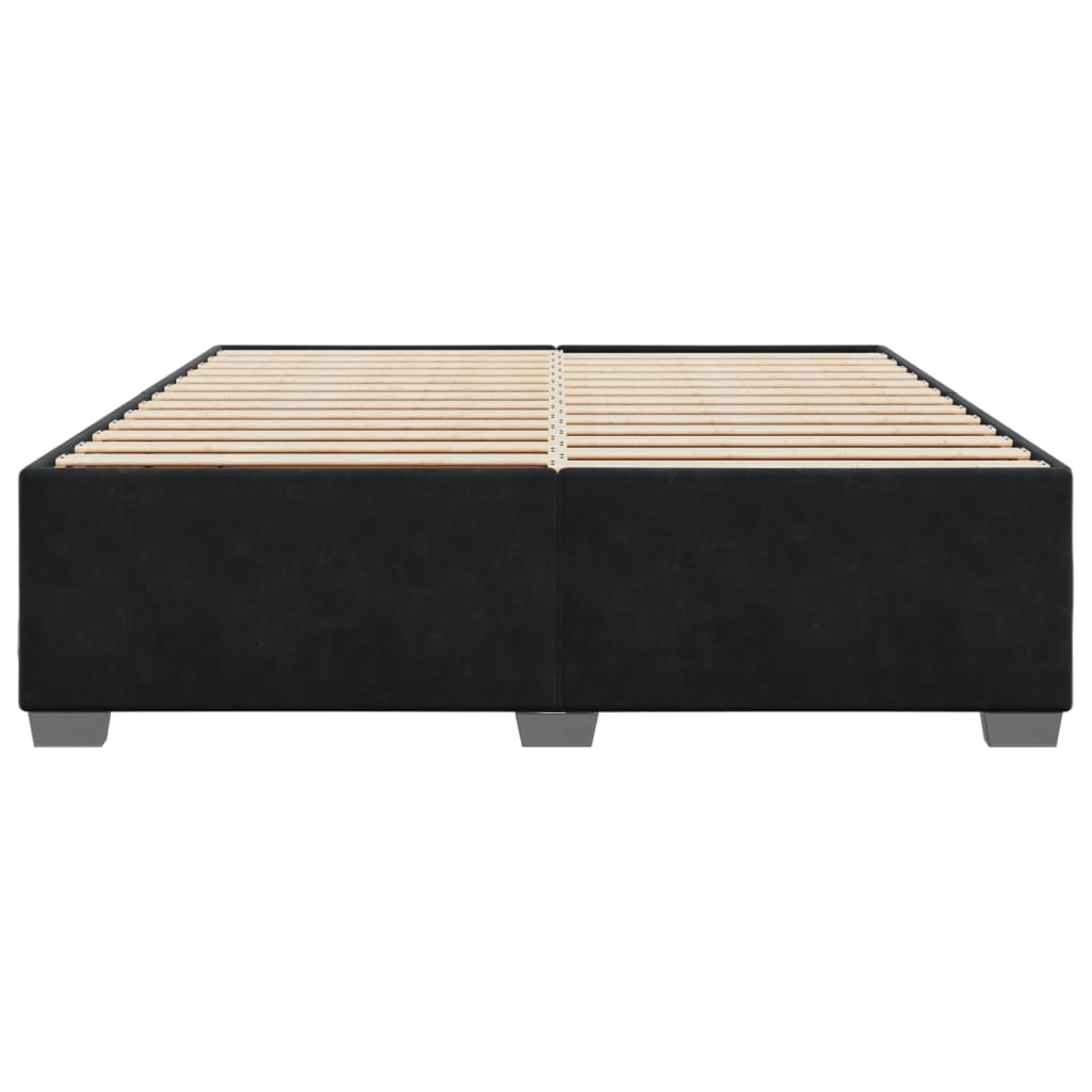 Bedframe fluweel zwart 200x200 cm