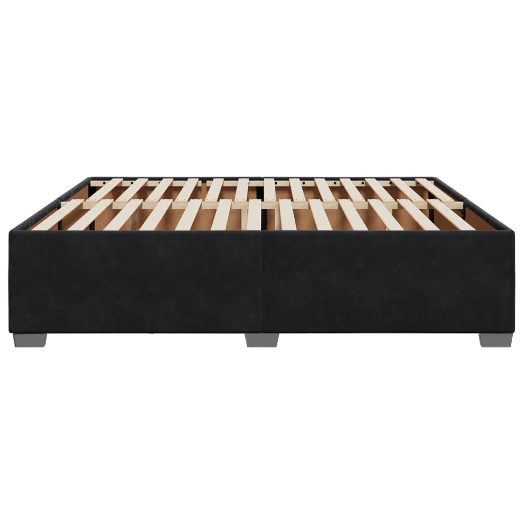 Bedframe fluweel zwart 200x200 cm