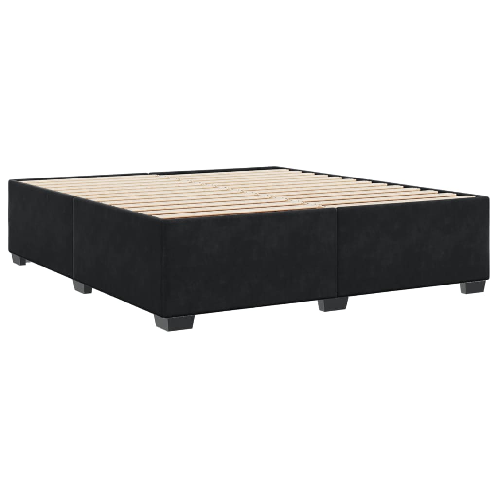 Bedframe fluweel zwart 200x200 cm