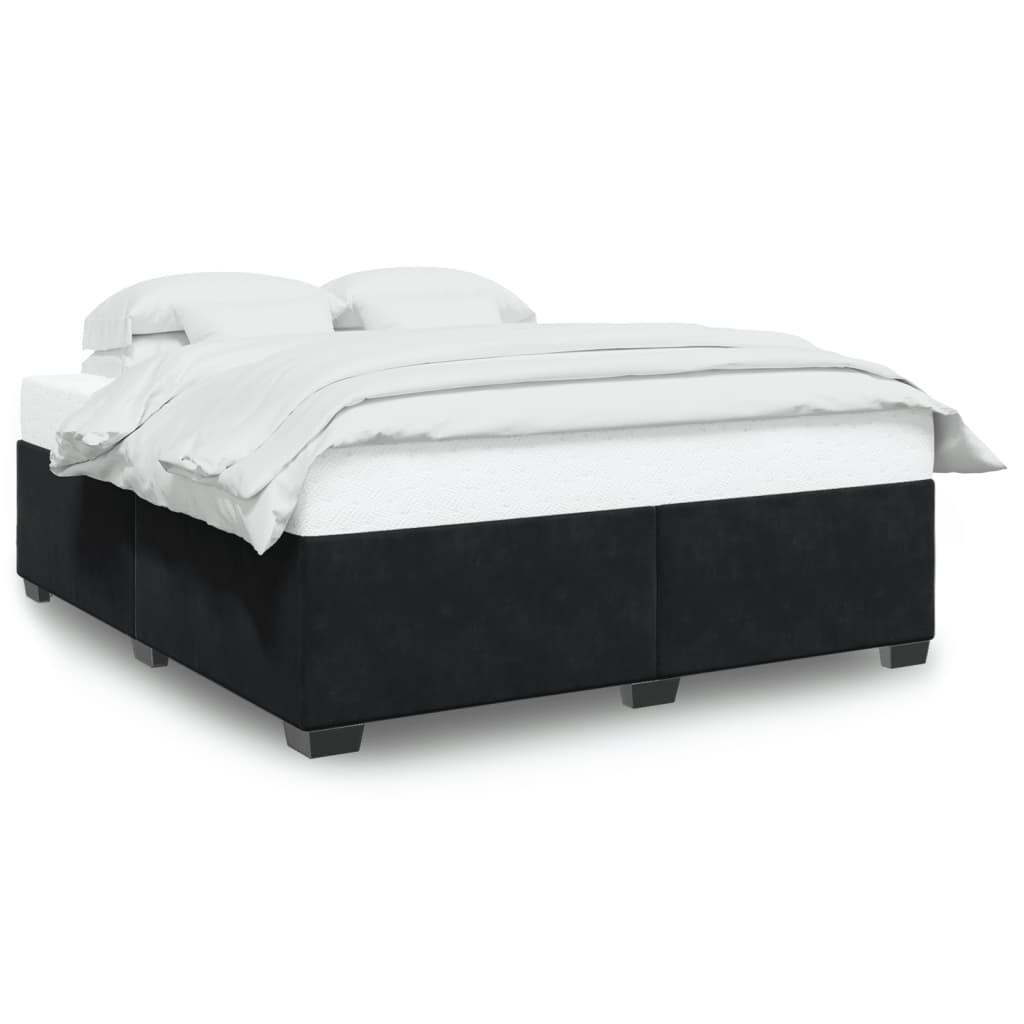 Bedframe fluweel zwart 200x200 cm