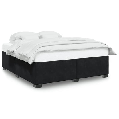Bedframe fluweel zwart 200x200 cm