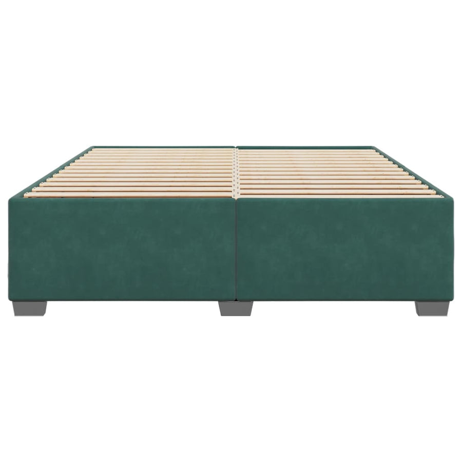 Bedframe fluweel donkergroen 200x200 cm