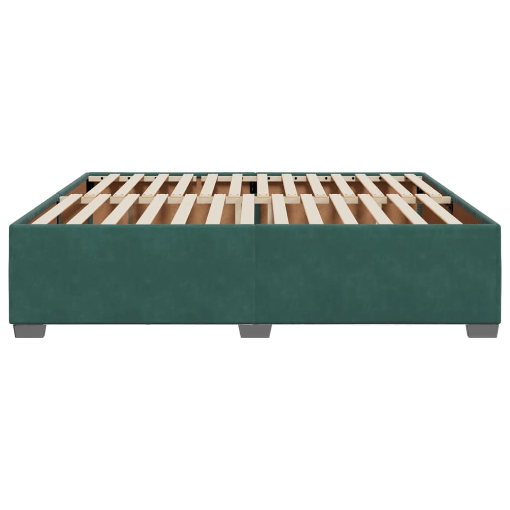 Bedframe fluweel donkergroen 200x200 cm