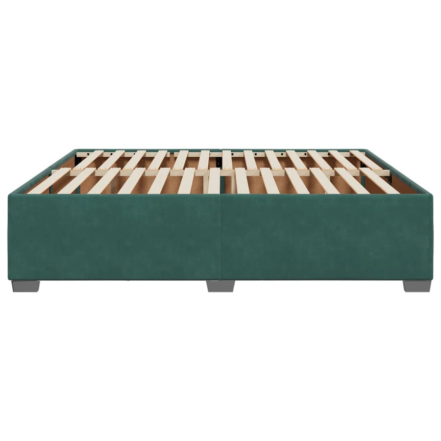 Bedframe fluweel donkergroen 200x200 cm