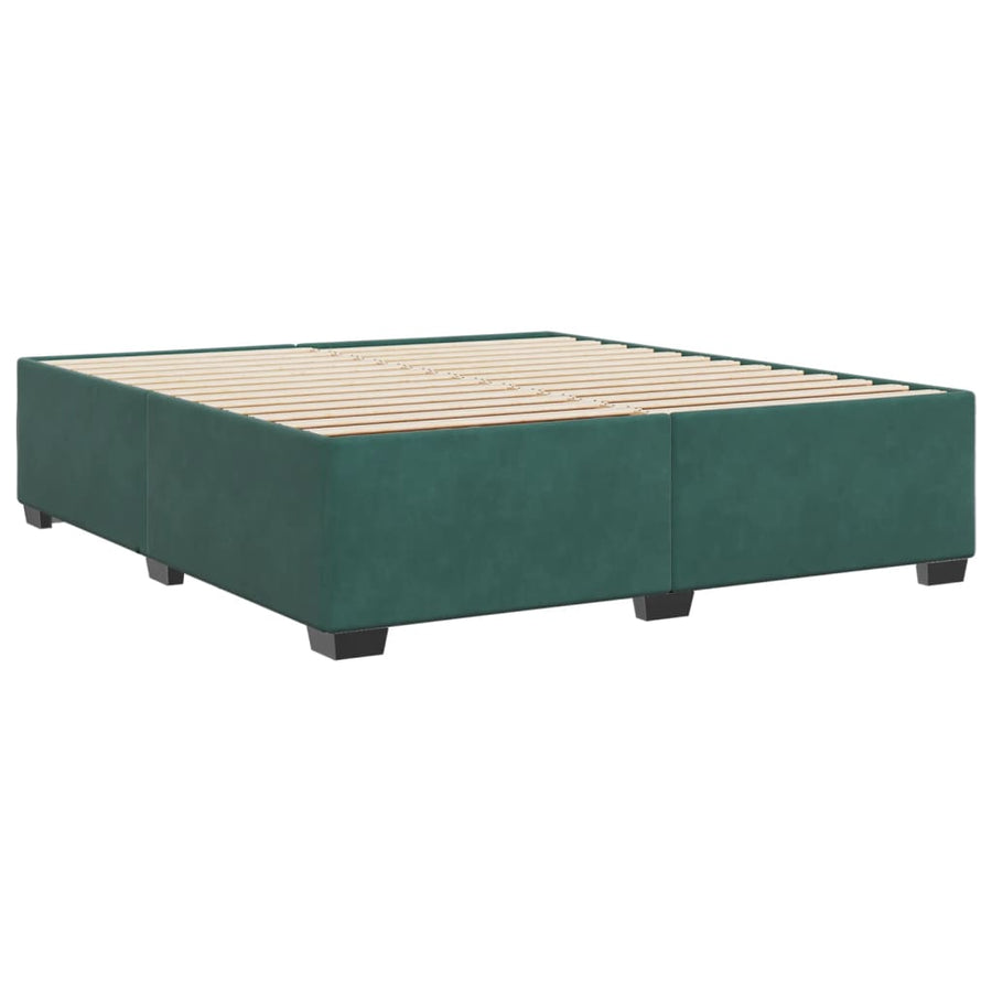 Bedframe fluweel donkergroen 200x200 cm