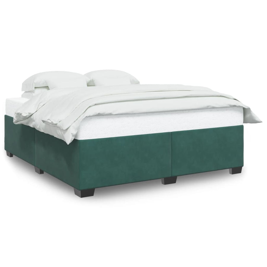 Bedframe fluweel donkergroen 200x200 cm