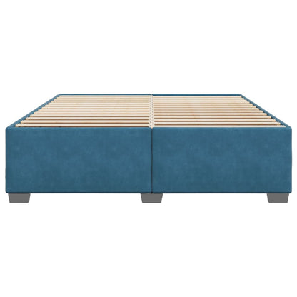 Bedframe fluweel blauw 200x200 cm