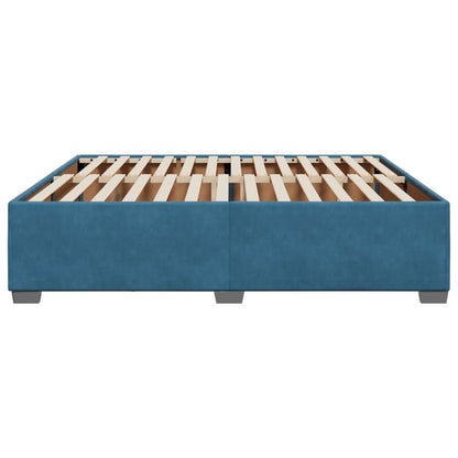 Bedframe fluweel blauw 200x200 cm