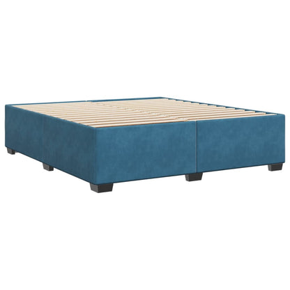 Bedframe fluweel blauw 200x200 cm