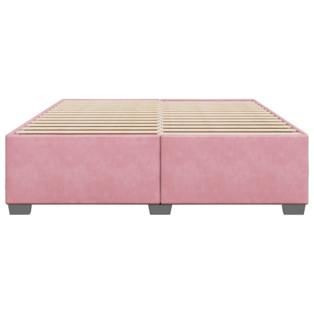 Bedframe fluweel roze 200x200 cm