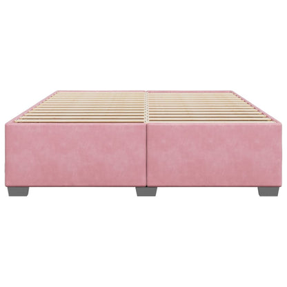 Bedframe fluweel roze 200x200 cm