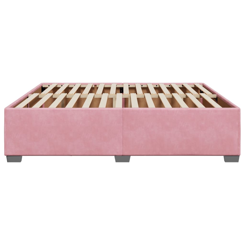 Bedframe fluweel roze 200x200 cm