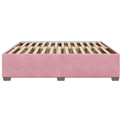 Bedframe fluweel roze 200x200 cm
