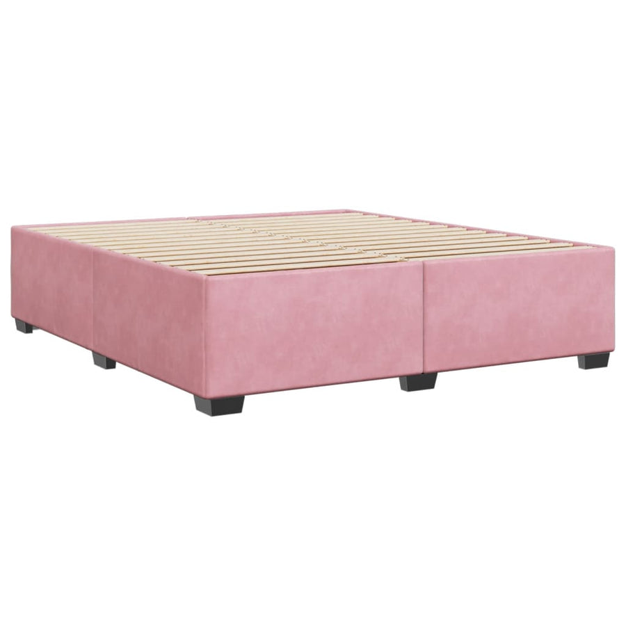 Bedframe fluweel roze 200x200 cm