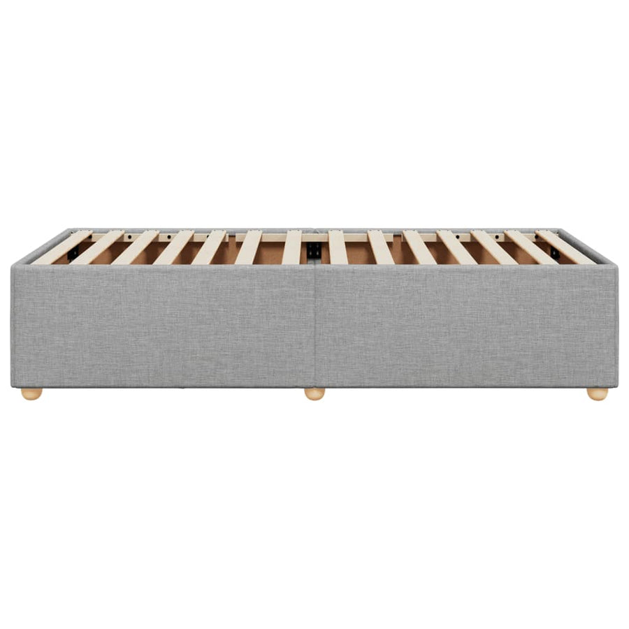 Bedframe stof lichtgrijs 80x200 cm