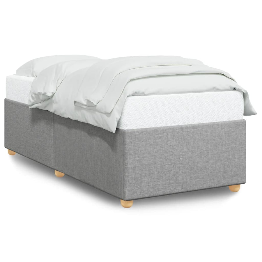 Bedframe stof lichtgrijs 80x200 cm