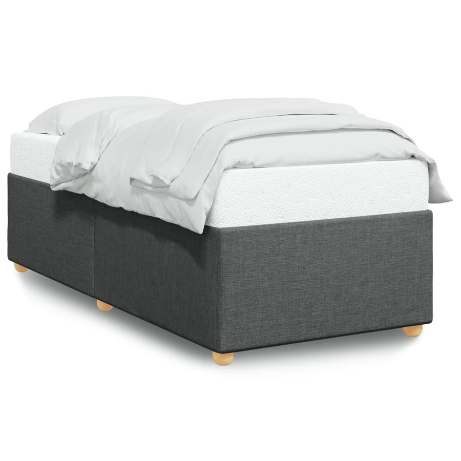 Bedframe stof donkergrijs 80x200 cm