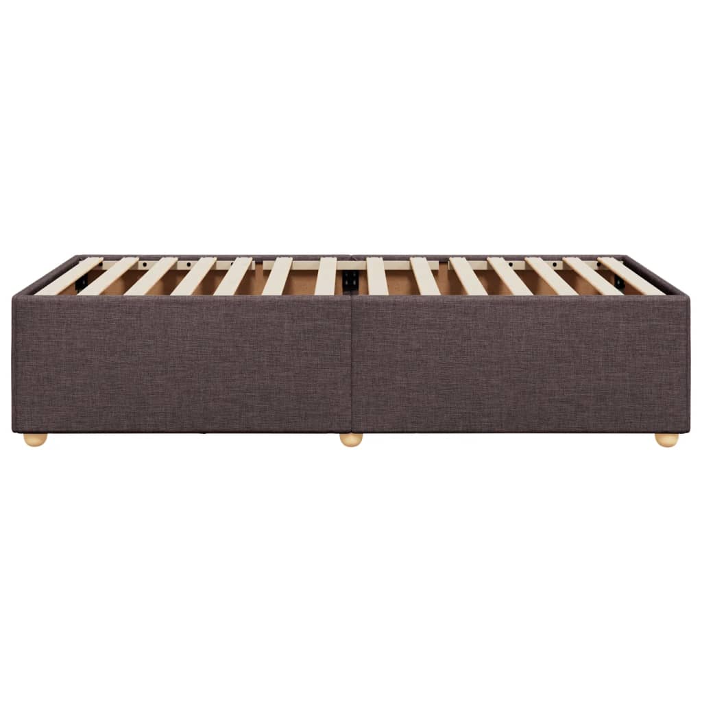 Bedframe Zonder Matras Stof 80 x 200 cm Donkerbruin