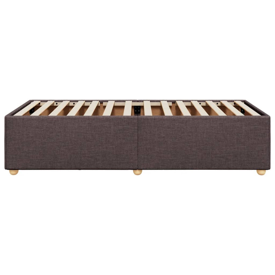 Bedframe Zonder Matras Stof 80 x 200 cm Donkerbruin