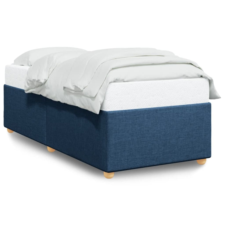 Bedframe stof blauw 80x200 cm