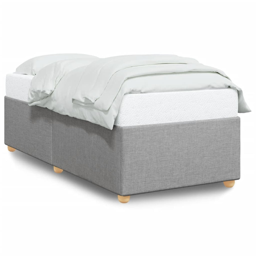 Bedframe stof lichtgrijs 90x190 cm