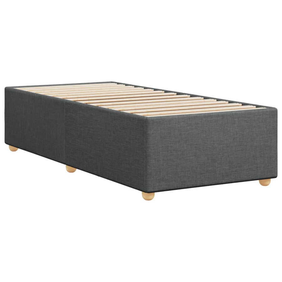 Bedframe stof donkergrijs 90x190 cm