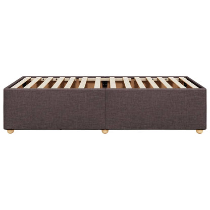 Bedframe stof donkerbruin 90x190 cm