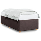Bedframe 90x190 cm stof donkerbruin
