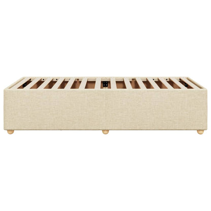 Bedframe stof crèmekleurig 90x190 cm
