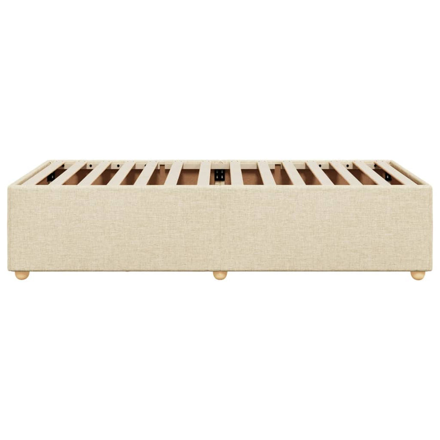 Bedframe stof crèmekleurig 90x190 cm