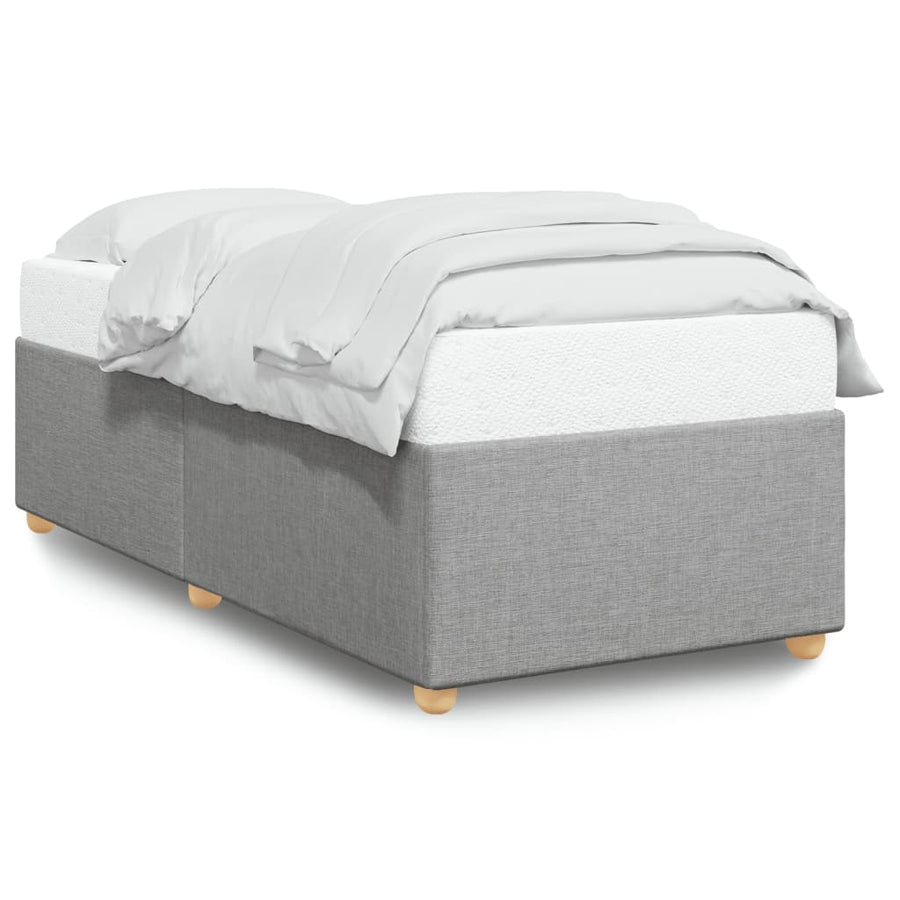 Bedframe stof lichtgrijs 90x200 cm