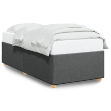 Bedframe stof donkergrijs 90x200 cm