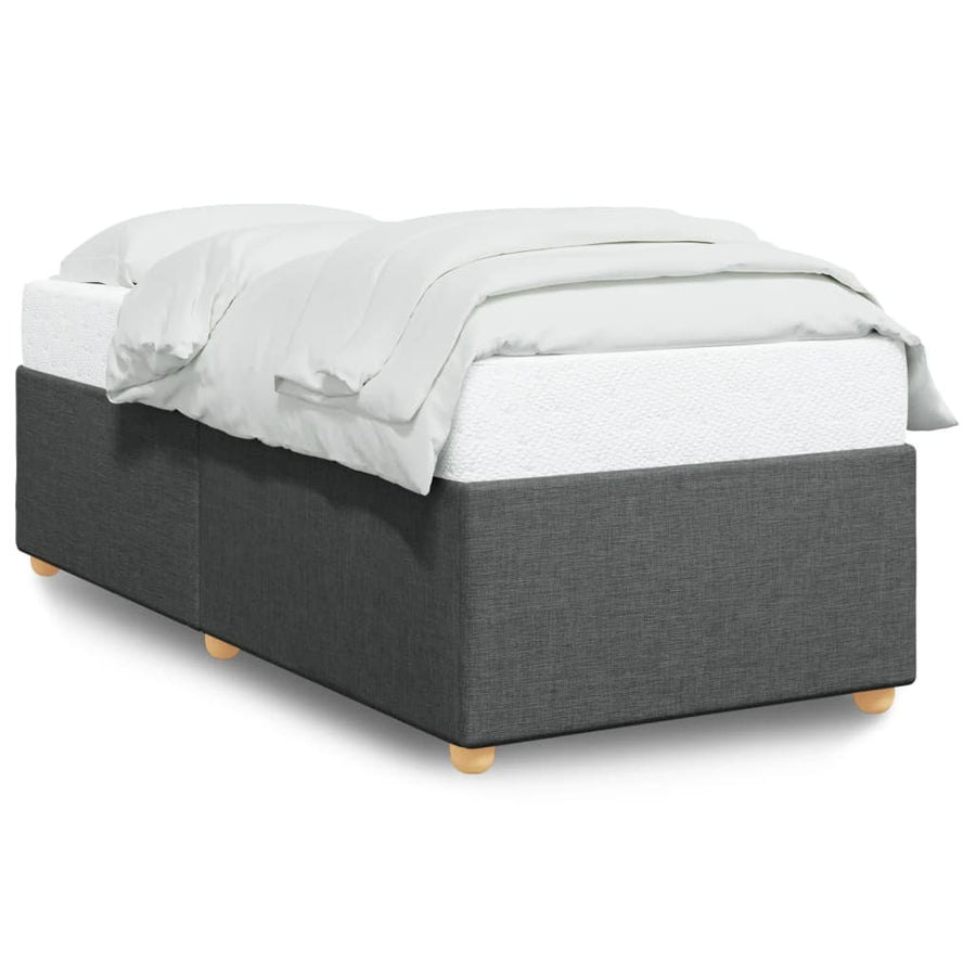 Bedframe stof donkergrijs 90x200 cm