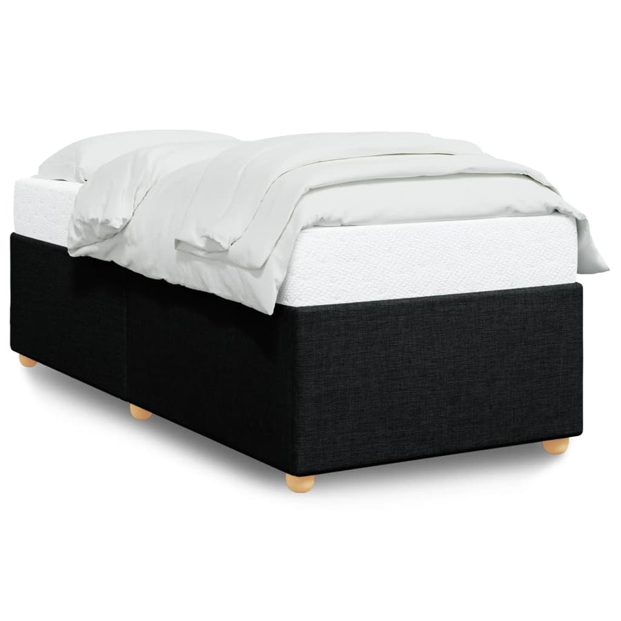 Bedframe stof zwart 90x200 cm