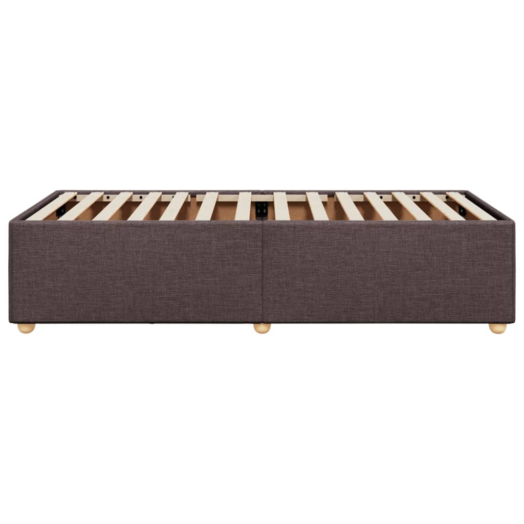 Bedframe stof donkerbruin 90x200 cm