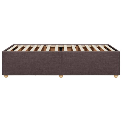Bedframe stof donkerbruin 90x200 cm