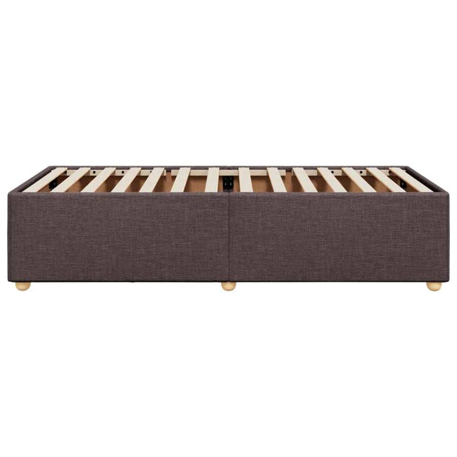 Bedframe stof donkerbruin 90x200 cm