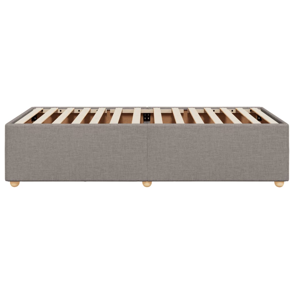 Bedframe stof taupe 90x200 cm