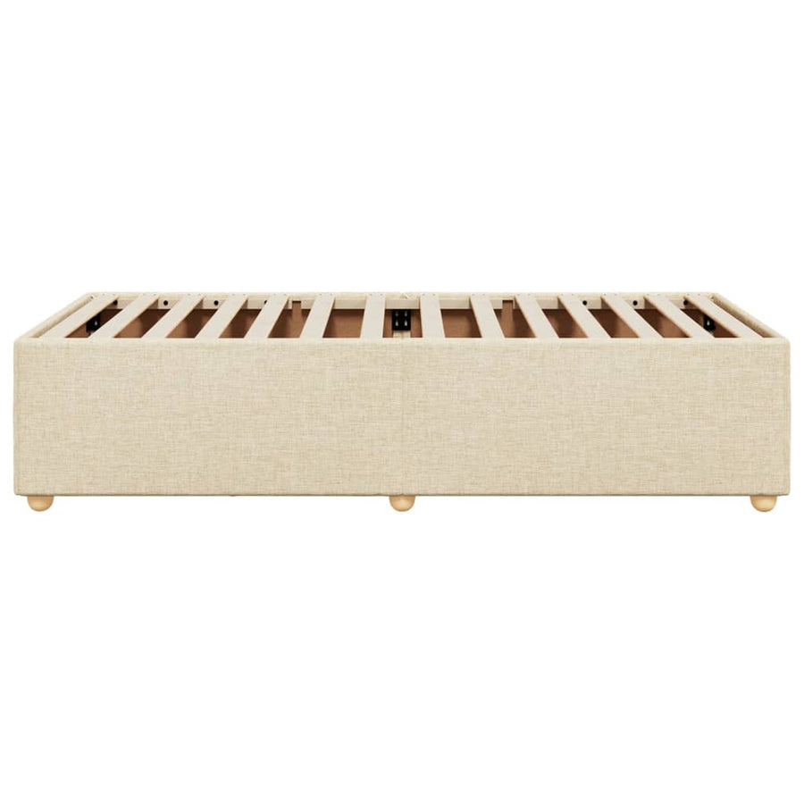 Bedframe stof crèmekleurig 90x200 cm