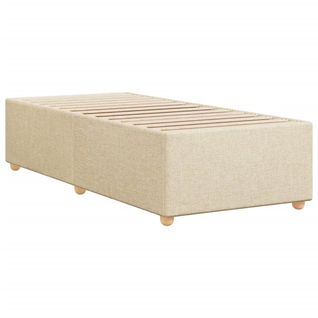 Bedframe stof crèmekleurig 90x200 cm