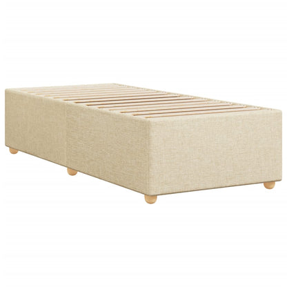 Bedframe stof crèmekleurig 90x200 cm