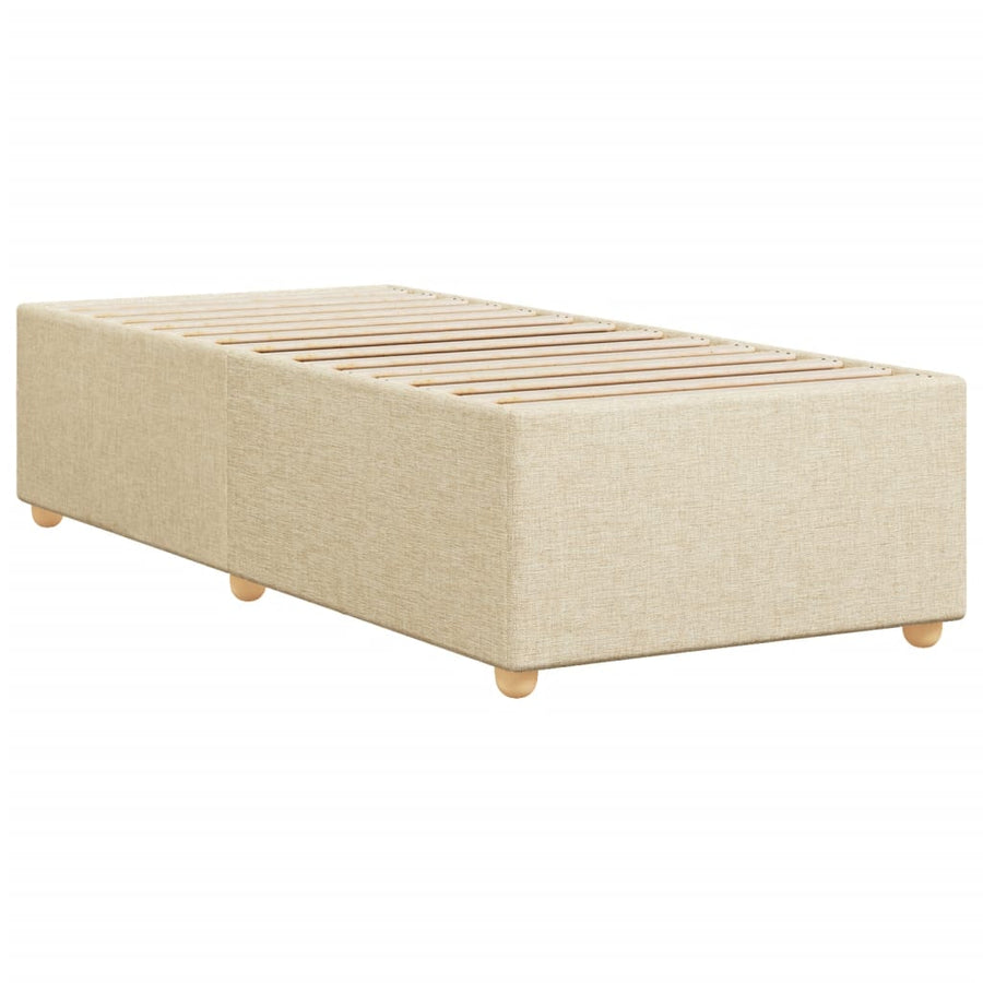 Bedframe stof crèmekleurig 90x200 cm