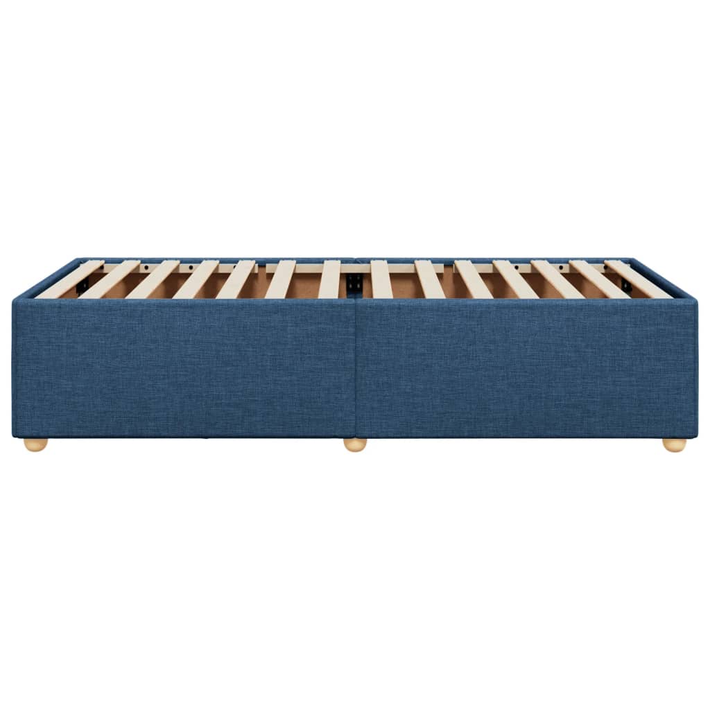 Bedframe stof blauw 90x200 cm