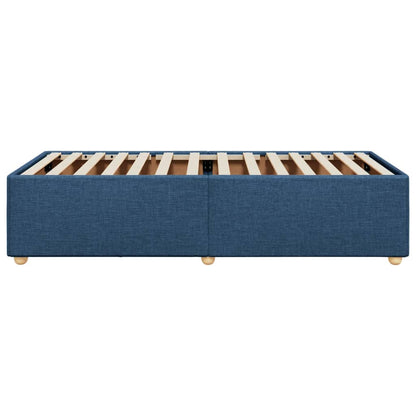 Bedframe stof blauw 90x200 cm
