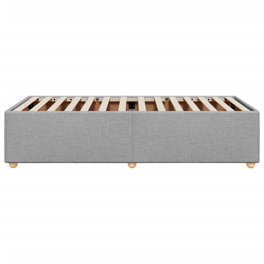 Bedframe stof lichtgrijs 100x200 cm
